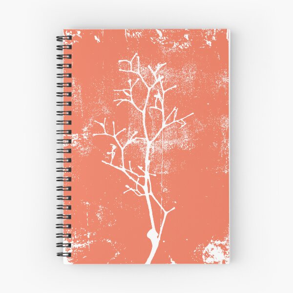 Item preview, Coral Botanical Branch Wall Art | Minimalist Gelli Nature Print for Modern Home Decor designed and sold by SWSandraWechner.
