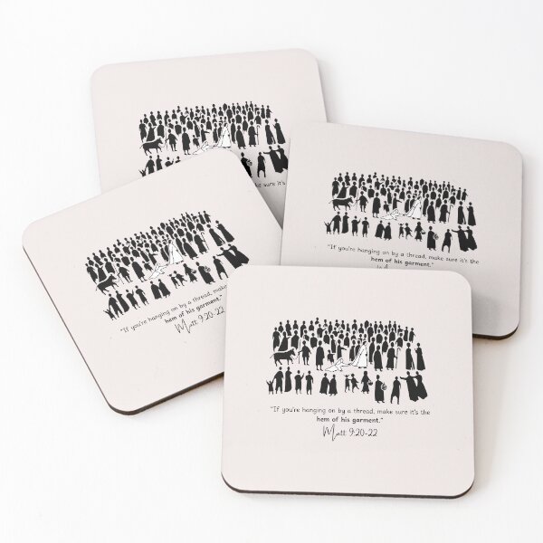 Item preview, Woman Touching Jesus Garment Christian Bible Faith Silhouette designed and sold by mari-kayden.