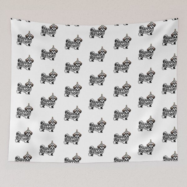 Item preview, Shih Tzu Happy Birthday Silhouette designed and sold by TheAnimalZ00.