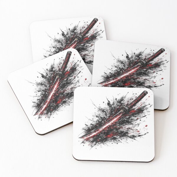 Item preview, Ink Katana | Crimson Brushstroke Warrior designed and sold by rigelcreation.