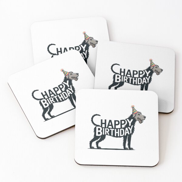 Item preview, Irish Wolfhound Happy Birthday Silhouette designed and sold by TheAnimalZ00.