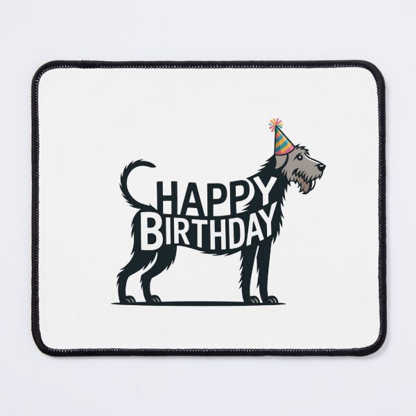 Item preview, Irish Wolfhound Happy Birthday Silhouette designed and sold by TheAnimalZ00.