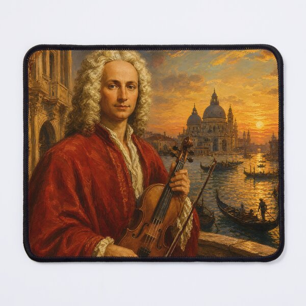 Item preview, Red Priest of Venice: Vivaldi Vintage Oil Painting - The Four Seasons Masterpiece designed and sold by DoReMiStudio.