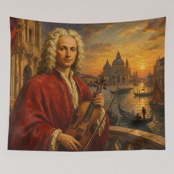 Item preview, Red Priest of Venice: Vivaldi Vintage Oil Painting - The Four Seasons Masterpiece designed and sold by DoReMiStudio.