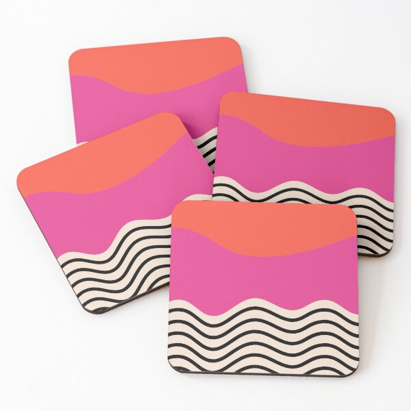 Item preview, Mid Century Modern Waves Retro Abstract Geometric Design designed and sold by Volt Junkies.