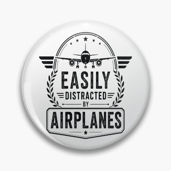 Item preview, Easily Distracted By Airplanes Pilot Badge T-Shirt | Aviation Lover Vintage Emblem Gift designed and sold by Moh-nd-Eg.