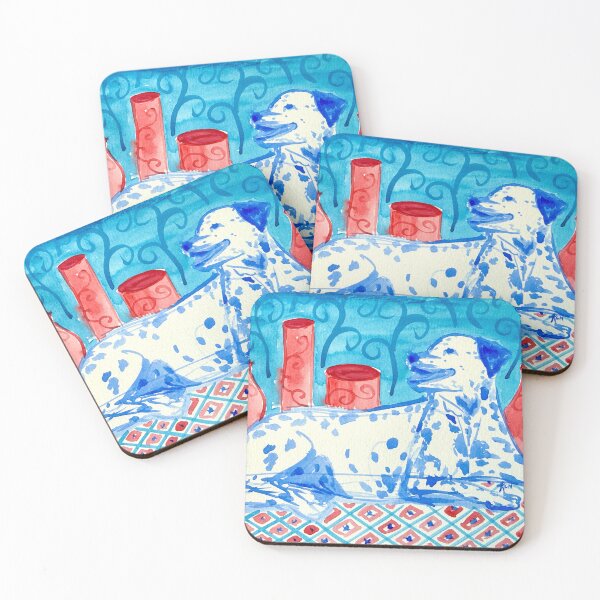 Item preview, Blue Dalmatian in Red White and Blue Room designed and sold by ArtwithaFriend.