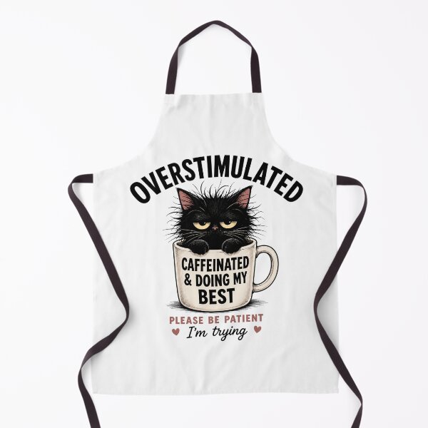 Item preview, Overstimulated Cat Funny Gift for Coffee Lover Introverts designed and sold by Vibrantdream.