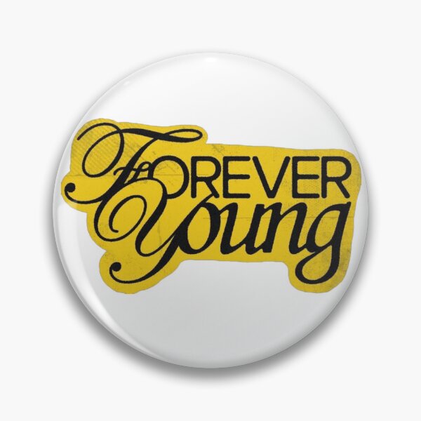 Item preview, forever young yellow cursive designed and sold by j00lish.