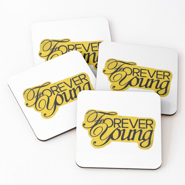Item preview, forever young yellow cursive designed and sold by j00lish.