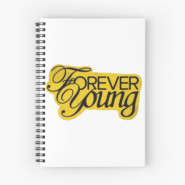 Item preview, forever young yellow cursive designed and sold by j00lish.