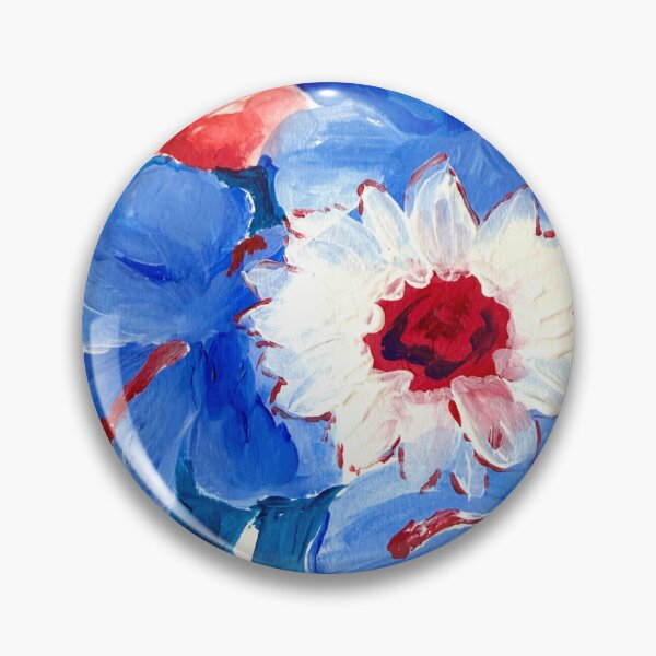 Artikelvorschau, Rote Mohnblumen, blaue Schwertlilien, weiße Sonnenblumen entworfen und verkauft von ArtwithaFriend.