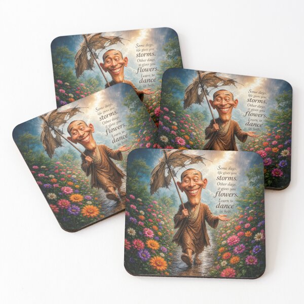 Item preview, Whimsical Wisdom: Mindful Zen Smiles Wall Art designed and sold by The Brother Wu Collection.