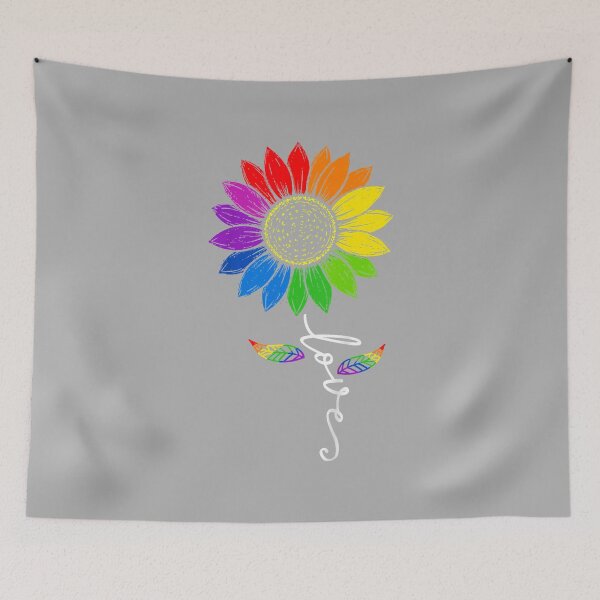 Item preview, Gay Pride Love Sunflower Rainbow Flag LGBTQ Ally LGBT Womens designed and sold by ArleneRowe.