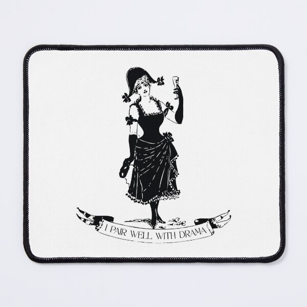 Item preview, I Pair Well With Drama – Funny Vintage Drama Queen T-Shirt designed and sold by DopeyRobot.