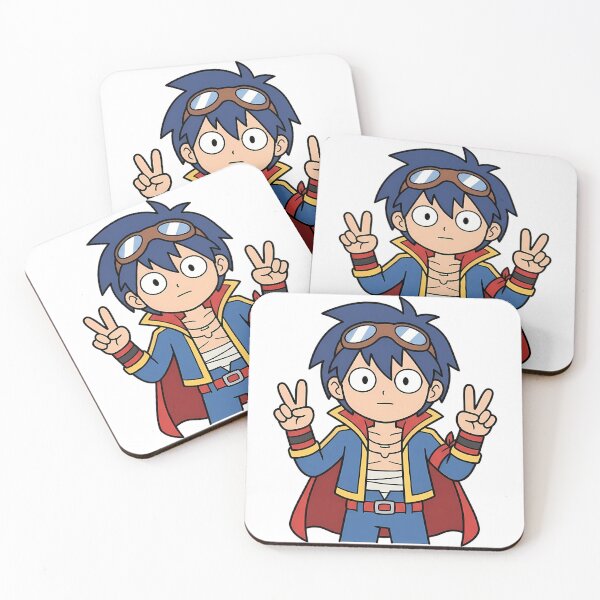 Item preview, Simon Gurren Lagann Funny Double Peace Pose designed and sold by earlobejerk.