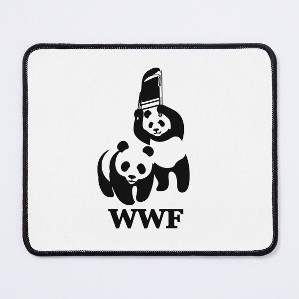 Item preview, wwf panda logo inspired minimalist – cute wildlife conservation style artwork designed and sold by Rumki Das.