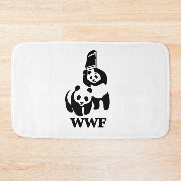 Item preview, wwf panda logo inspired minimalist – cute wildlife conservation style artwork designed and sold by Rumki Das.
