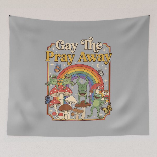 Item preview, Gay The Pray Away Funny Pride LGBTQ Frog Rainbow designed and sold by ArleneRowe.