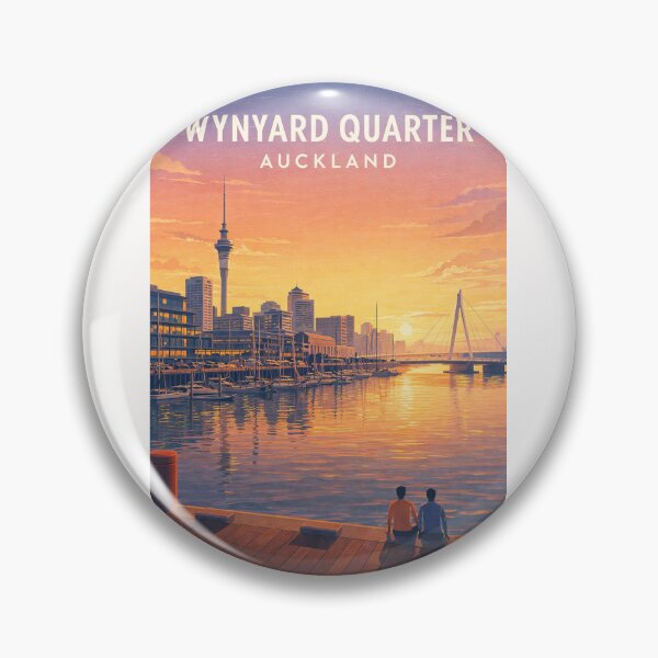 Item preview, Wynyard Quarter Auckland Waterfront and Viaduct Harbour Skyline at Sunset designed and sold by Places On Earth.