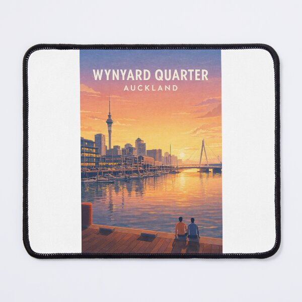 Item preview, Wynyard Quarter Auckland Waterfront and Viaduct Harbour Skyline at Sunset designed and sold by Places On Earth.