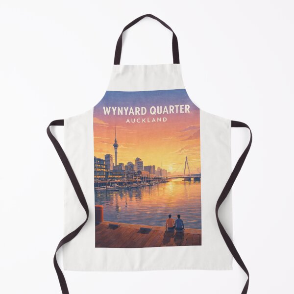 Item preview, Wynyard Quarter Auckland Waterfront and Viaduct Harbour Skyline at Sunset designed and sold by Places On Earth.