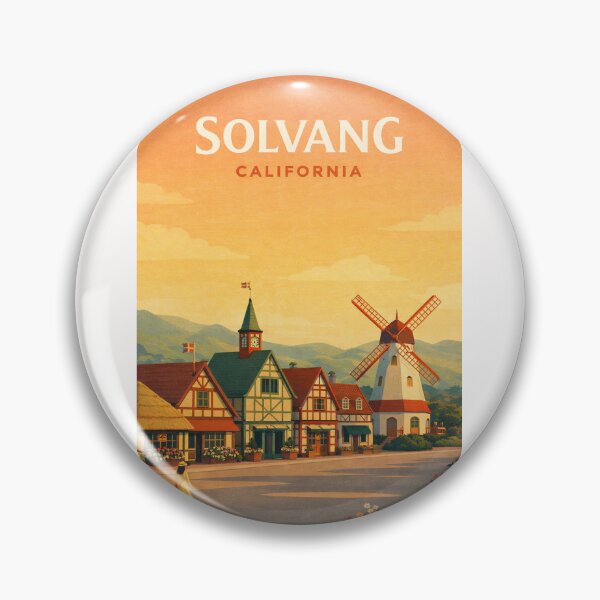 Item preview, Historic Solvang California Danish Village Windmill and Mission Style Streets designed and sold by Places On Earth.