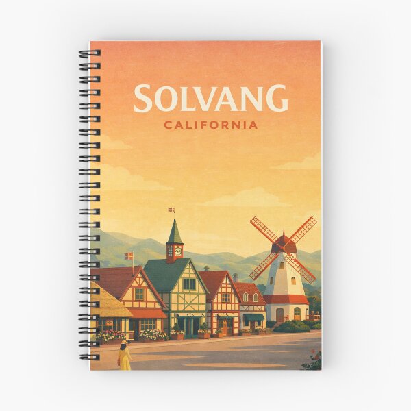 Item preview, Historic Solvang California Danish Village Windmill and Mission Style Streets designed and sold by Places On Earth.