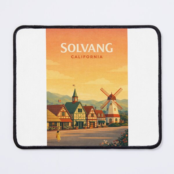Item preview, Historic Solvang California Danish Village Windmill and Mission Style Streets designed and sold by Places On Earth.