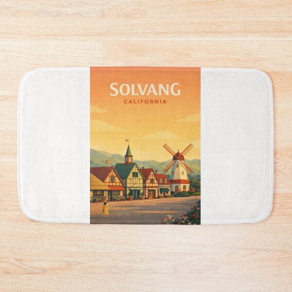 Item preview, Historic Solvang California Danish Village Windmill and Mission Style Streets designed and sold by Places On Earth.