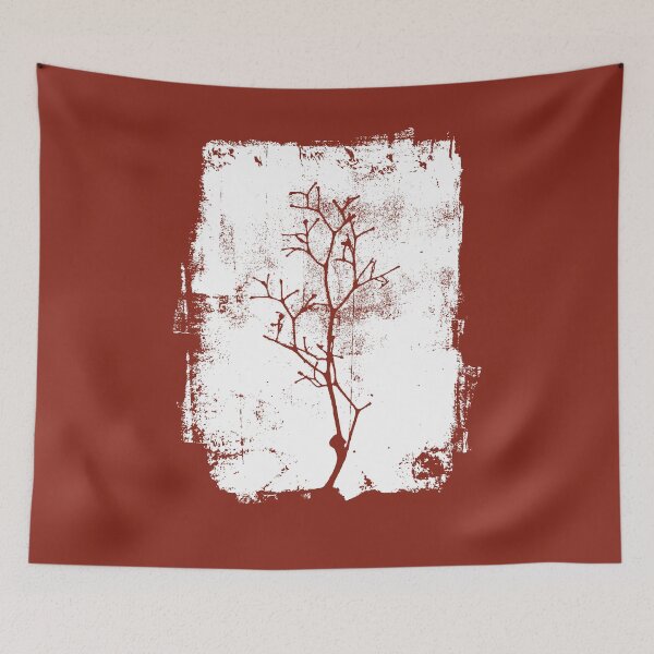 Item preview, Minimalist Bare Tree Wall Art | Rustic Botanical Silhouette Print | Earthy Terracotta Nature Decor | Abstract Woodland Artwork designed and sold by SWSandraWechner.