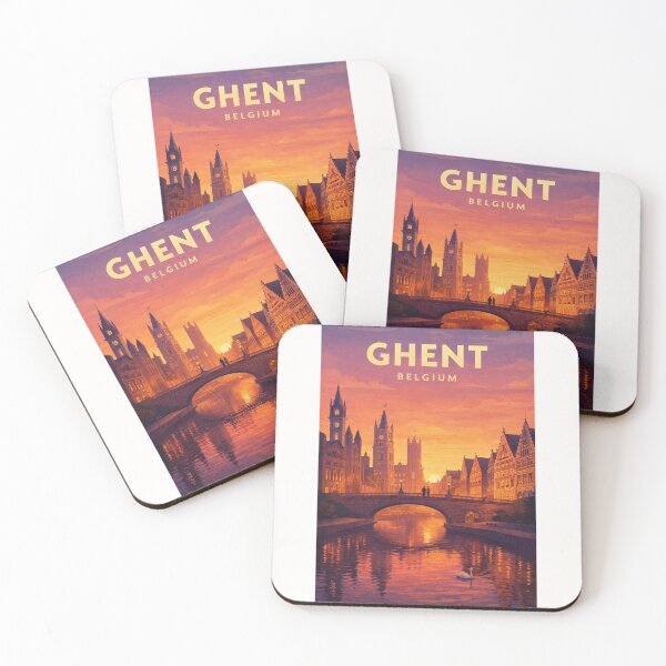 Item preview, Ghent Belgium Medieval Canals Historic Bridges and Flemish Skyline designed and sold by Places On Earth.
