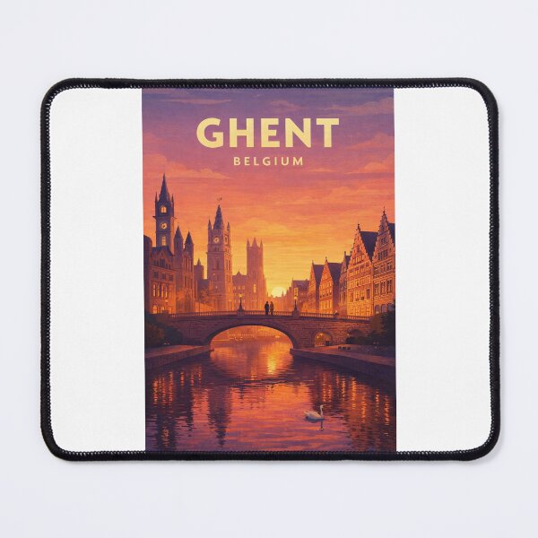 Item preview, Ghent Belgium Medieval Canals Historic Bridges and Flemish Skyline designed and sold by Places On Earth.