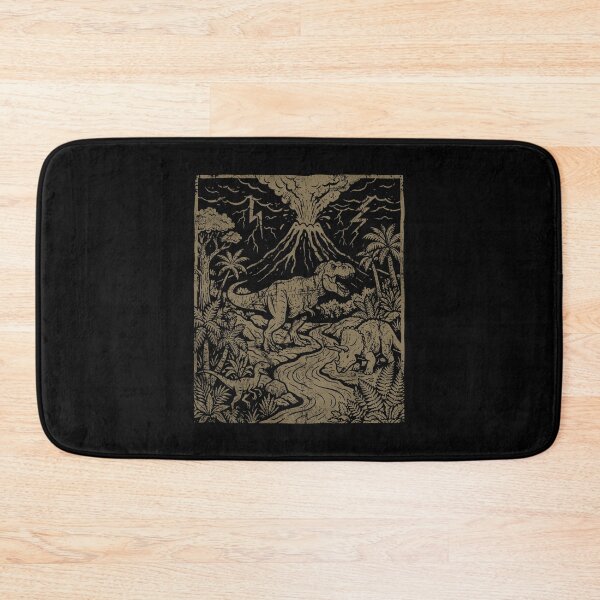Item preview, Vintage Dinosaur Eruption - Retro Linocut Aesthetic. #2 designed and sold by EunsooLee.