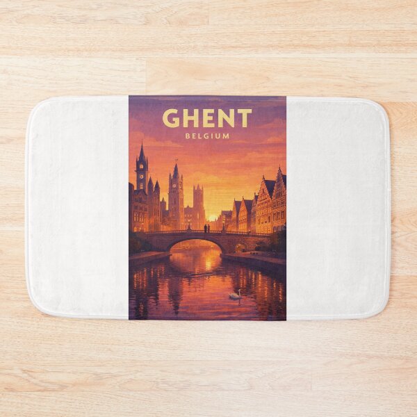 Item preview, Ghent Belgium Medieval Canals Historic Bridges and Flemish Skyline designed and sold by Places On Earth.