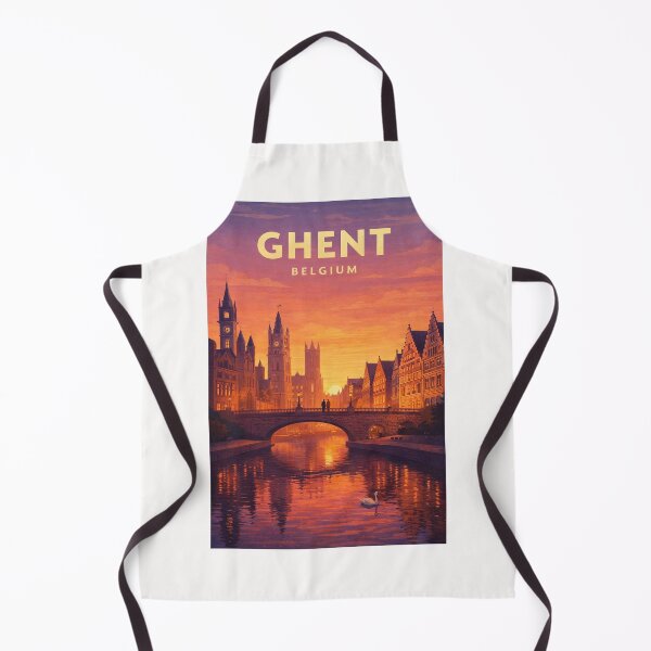 Item preview, Ghent Belgium Medieval Canals Historic Bridges and Flemish Skyline designed and sold by Places On Earth.