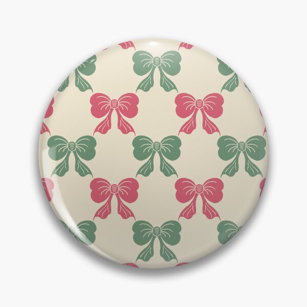 Item preview, Medium Coquette Pink Green Bows on Cream Trellis designed and sold by DColourMuse.