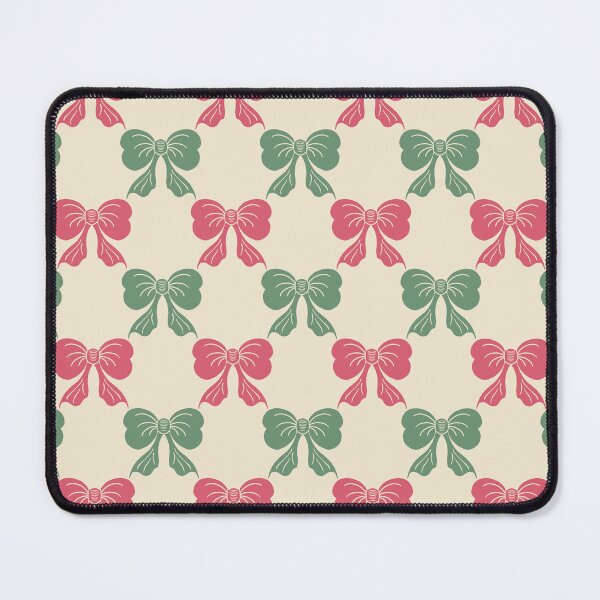 Item preview, Medium Coquette Pink Green Bows on Cream Trellis designed and sold by DColourMuse.