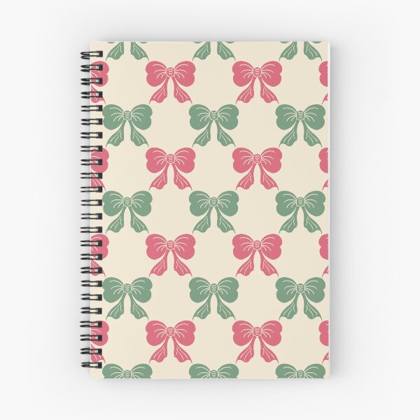 Item preview, Medium Coquette Pink Green Bows on Cream Trellis designed and sold by DColourMuse.