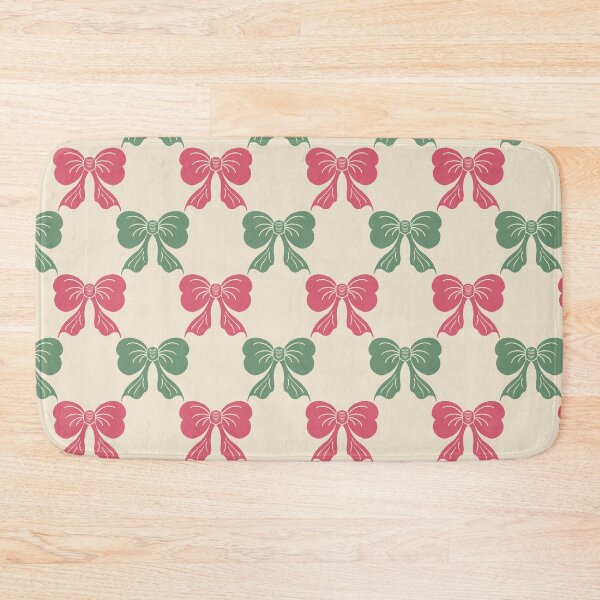 Item preview, Medium Coquette Pink Green Bows on Cream Trellis designed and sold by DColourMuse.