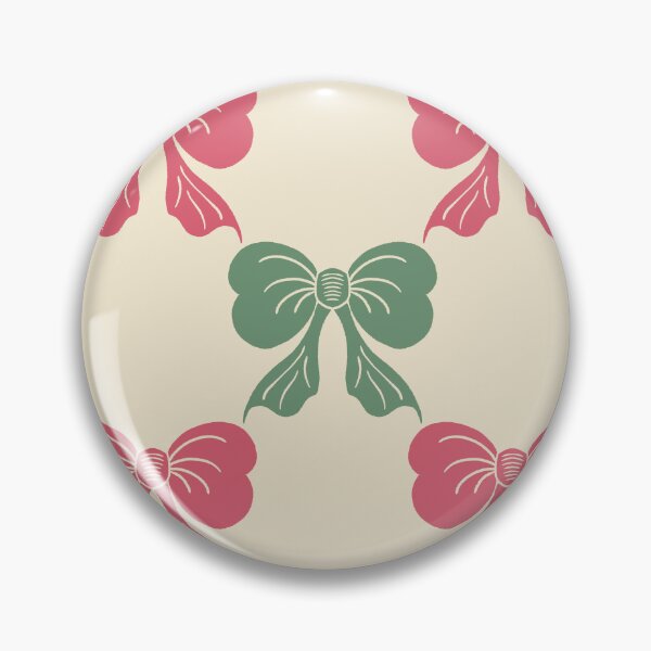 Item preview, Large Coquette Pink Green Bows on Cream Trellis designed and sold by DColourMuse.