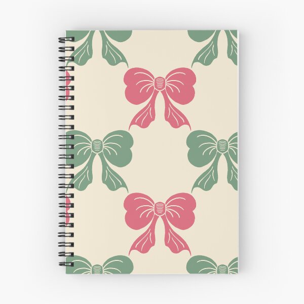 Item preview, Large Coquette Pink Green Bows on Cream Trellis designed and sold by DColourMuse.
