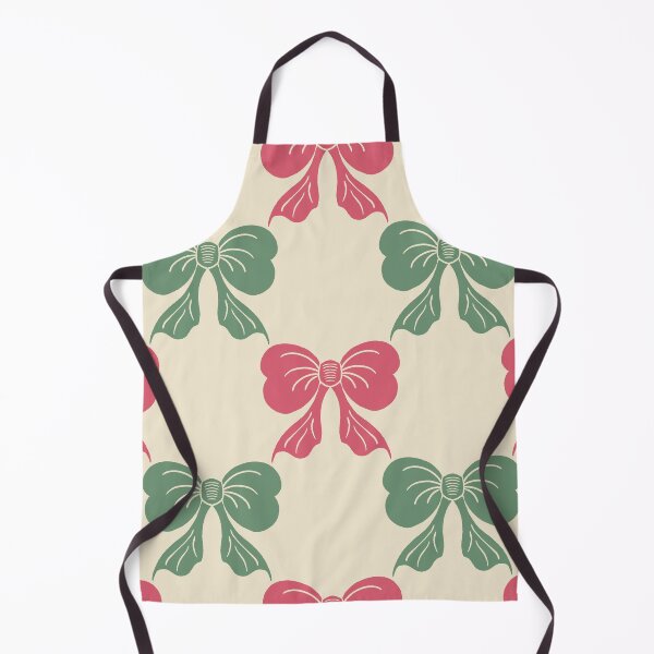 Item preview, Large Coquette Pink Green Bows on Cream Trellis designed and sold by DColourMuse.