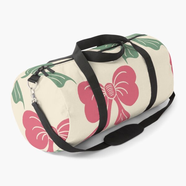 Item preview, Large Coquette Pink Green Bows on Cream Trellis designed and sold by DColourMuse.
