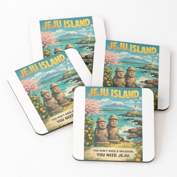 Item preview, Jeju Island South Korea Dol Hareubang Hallasan and Coastal Landscape designed and sold by Places On Earth.