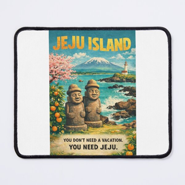 Item preview, Jeju Island South Korea Dol Hareubang Hallasan and Coastal Landscape designed and sold by Places On Earth.