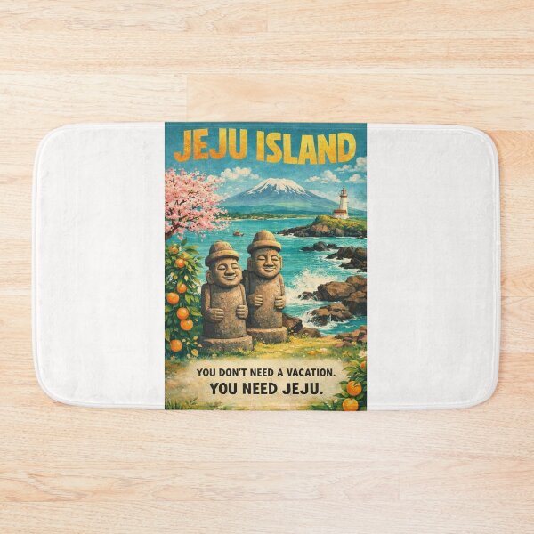 Item preview, Jeju Island South Korea Dol Hareubang Hallasan and Coastal Landscape designed and sold by Places On Earth.