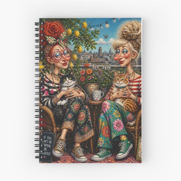 Item preview, Whimsical Women with Cats designed and sold by Beyond The Canvas.
