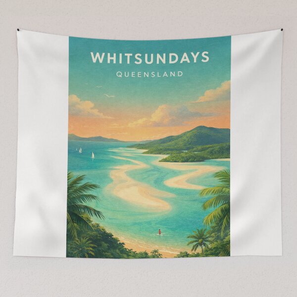Item preview, Whitsundays Queensland Whitehaven Beach and Great Barrier Reef Coast designed and sold by Places On Earth.