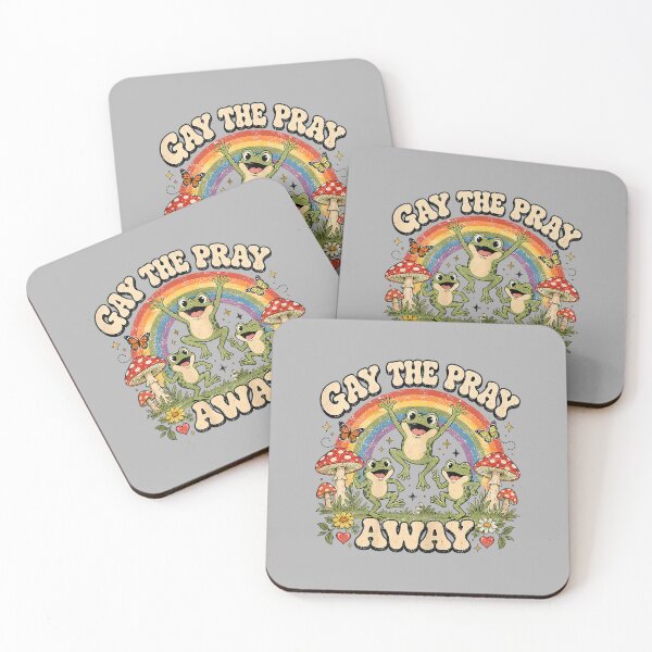Item preview, Gay The Pray Away Rainbow Funny Meme Frogs LGBT Pride LGBTQ designed and sold by ArleneRowe.